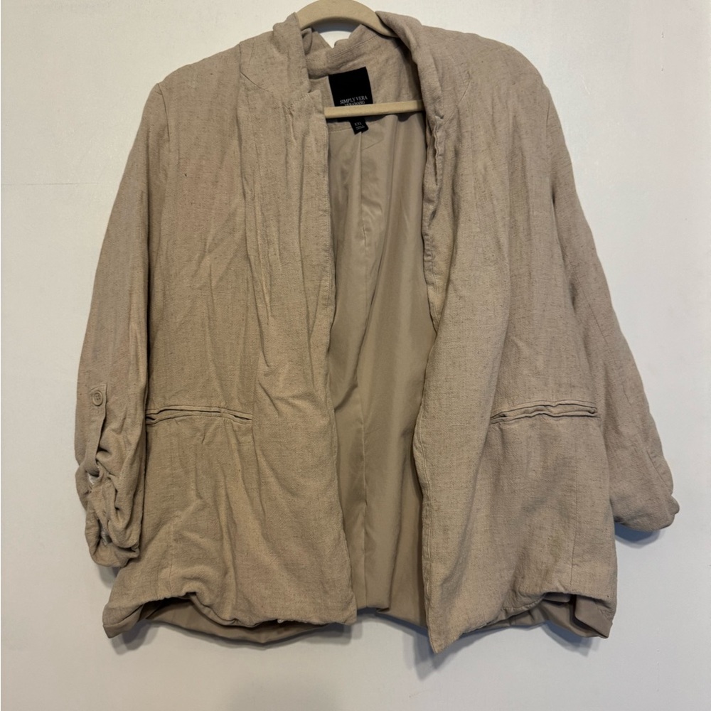 Women's Beige Simply Vera Vera‎ Wang Blazer